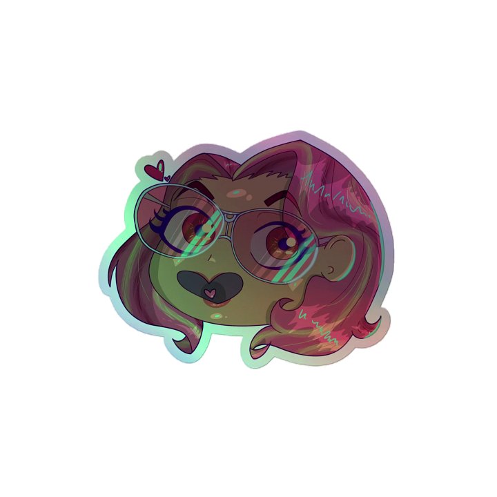 Glasses Pink Holo Face Sticker product image (2)