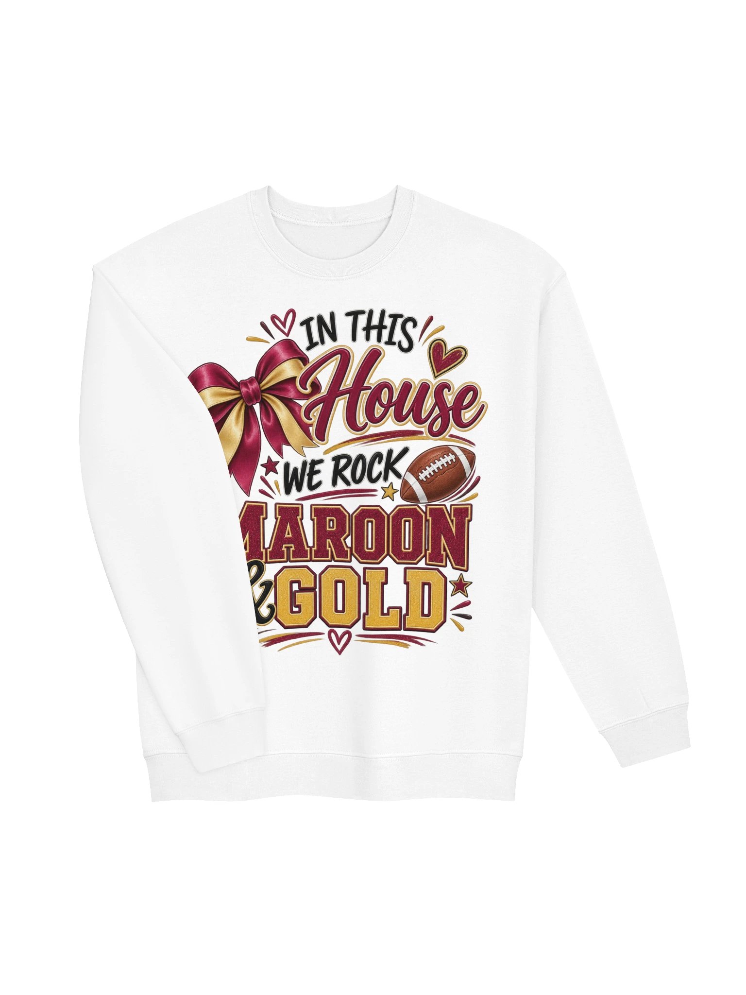 In This House We Rock Maroon & Gold Sweatshirt product image (9)