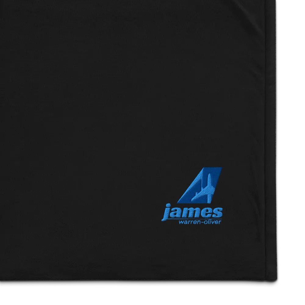 Luxury First-Class Flight Blanket - James Warren-Oliver Two-Tone Blue Tailfin product image (1)