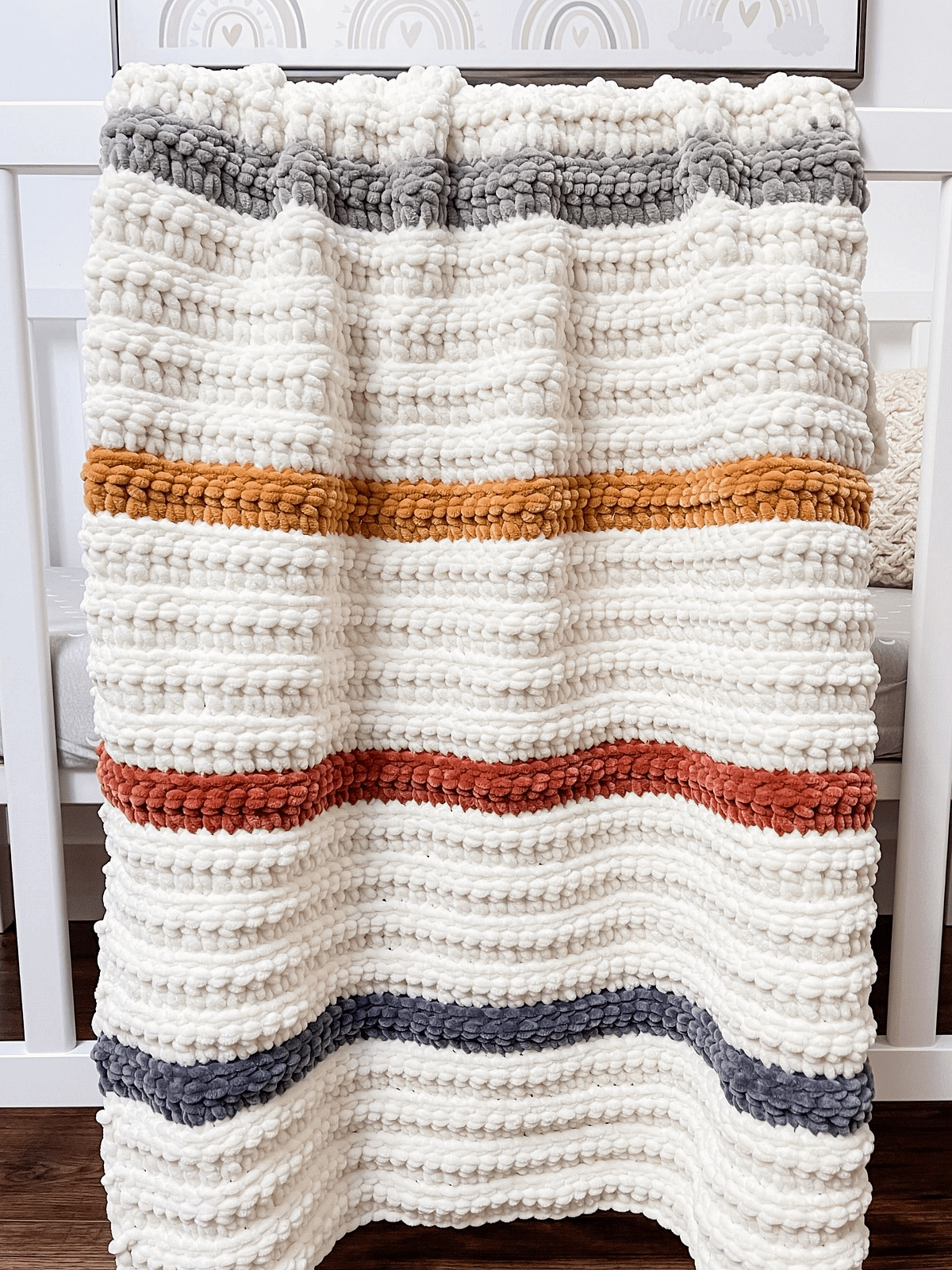Sweet Snuggles Ribbed Blanket Crochet Pattern | MJ's Off The Hook Designs