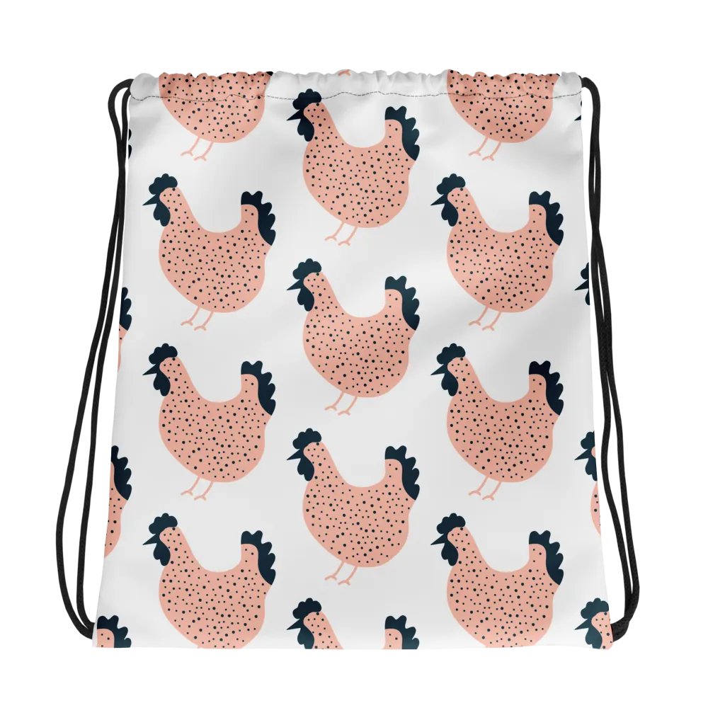 Pink Chicken Drawstring Bag product image (1)
