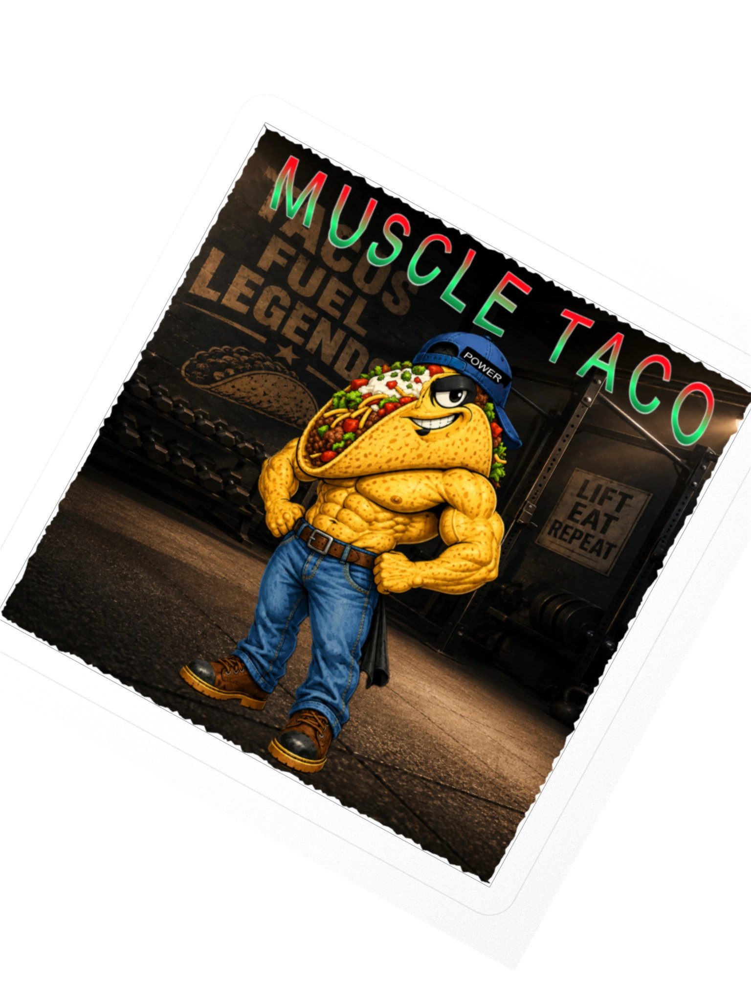 Muscle Taco Gym Power Sticker - The Taco Family product image (4)