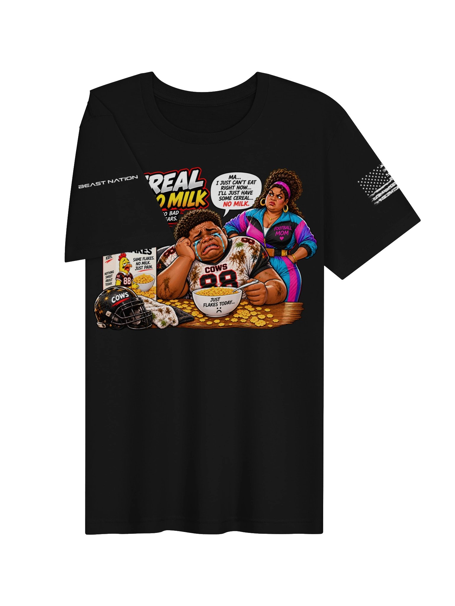 Cereal With No Milk | Youth Football Graphic Tee product image (3)
