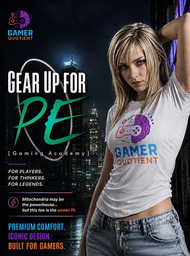 Gear Up for PE. 🧬🎮

Not gym class.
Not physical education.
We’re talking [Gaming Academy] energy.

This Gamer Quotient T-shir...