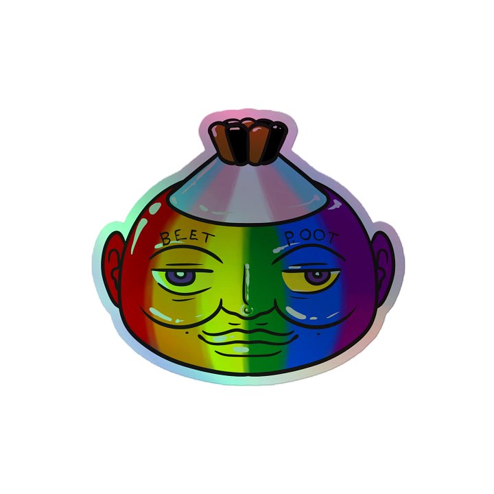 Progress Pride Poot holographic sticker product image (2)