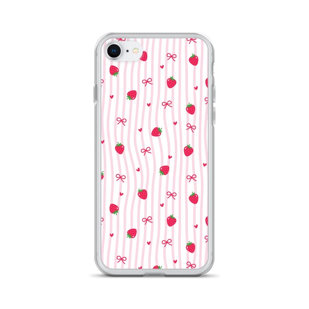 Sugarplum Strawberry Co. Clear iPhone® 7/8, 11, 12, 13, 14, 15, 16, 17, X/XS, SE, XR, Mini, Pro, Pro Max, Plus Cases. product image (1)