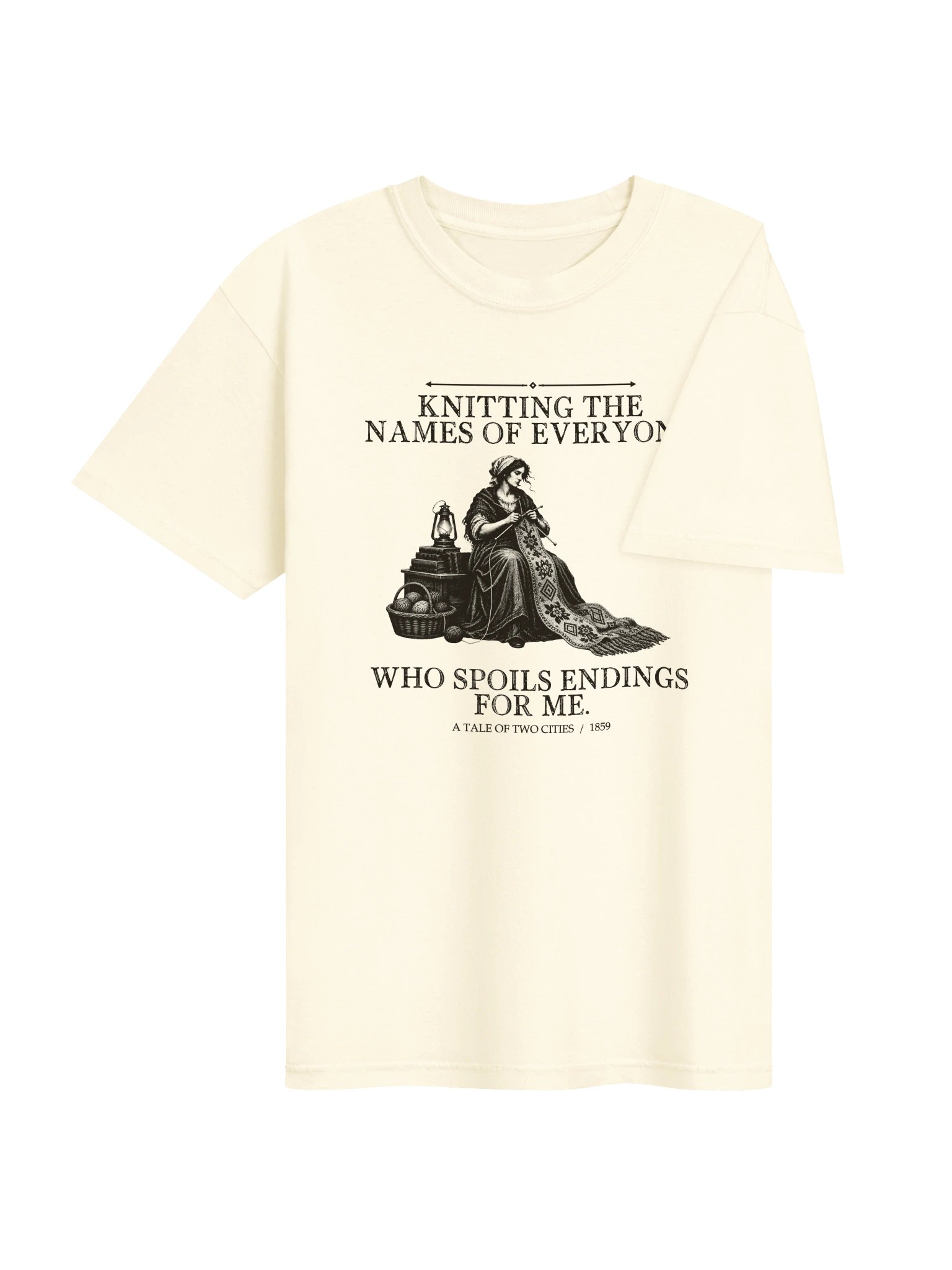 Knitting Names Everyone Who Spoils Endings For -- A Tale of Two Cities Tee (Light) product image (13)