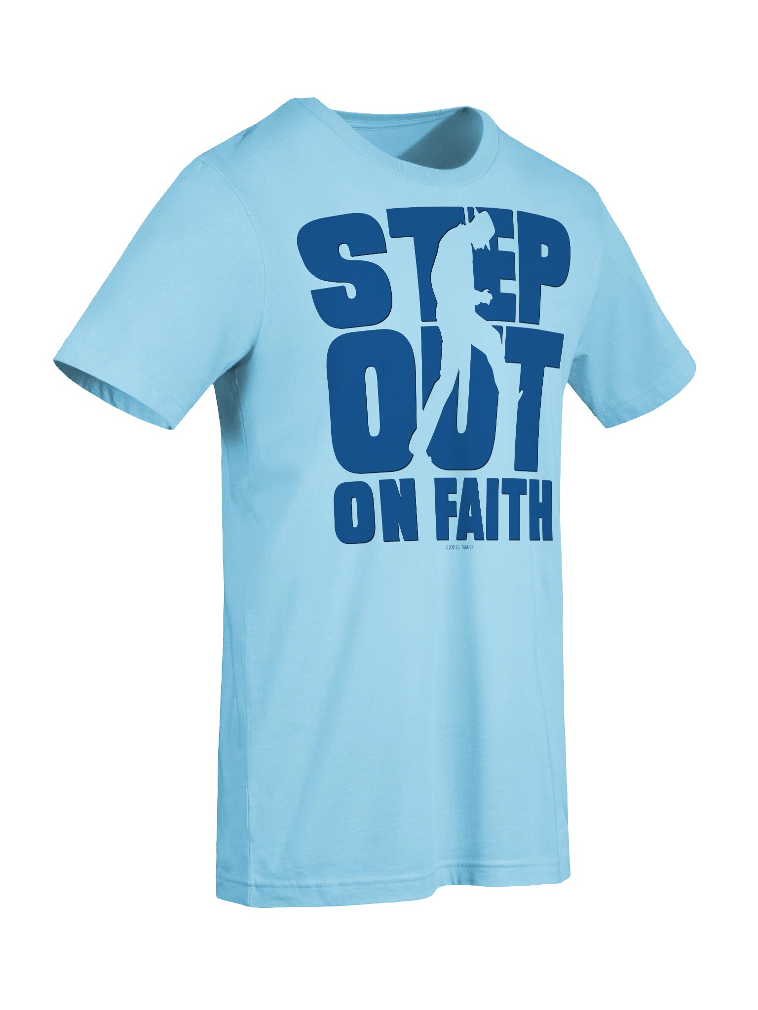 Step Out on Faith Blue, T-Shirt product image (7)