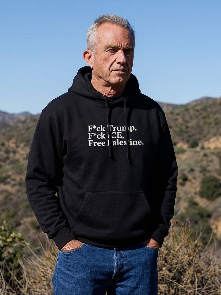 fuck trump fuck ice free palestine hoodie product image (2)