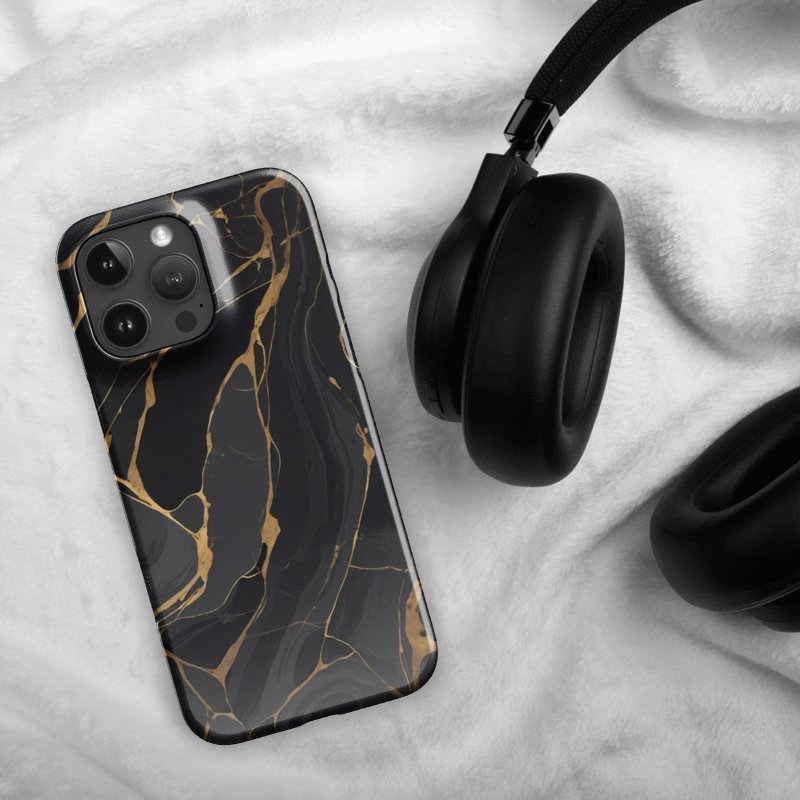 Snap Case for iPhone – Ebon Gold Waves product image (48)