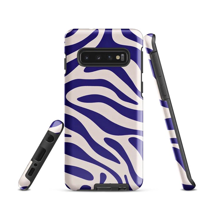 Wavy Lines (Blue and White) Tough Case for Samsung® product image (2)