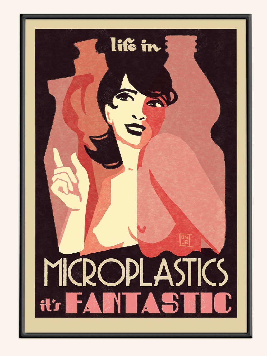 Life in Microplastics Retro Poster product image (1)