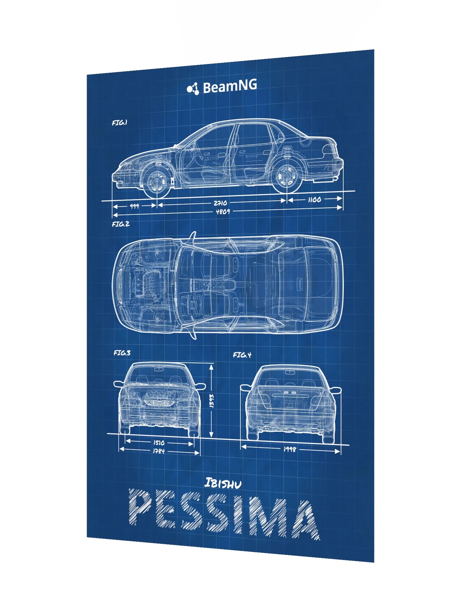 Ibishu Pessima (1996 - 2000) Blueprint Poster product image (3)