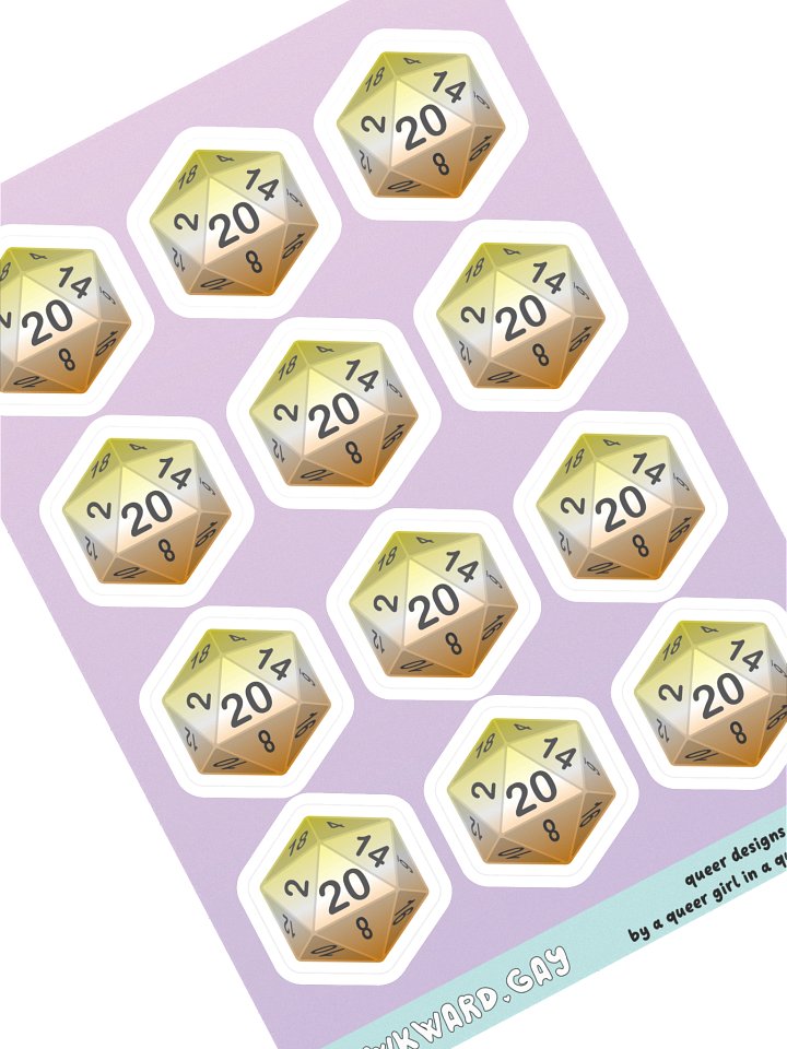 Maverique Pride D20 Sticker Sheet product image (1)