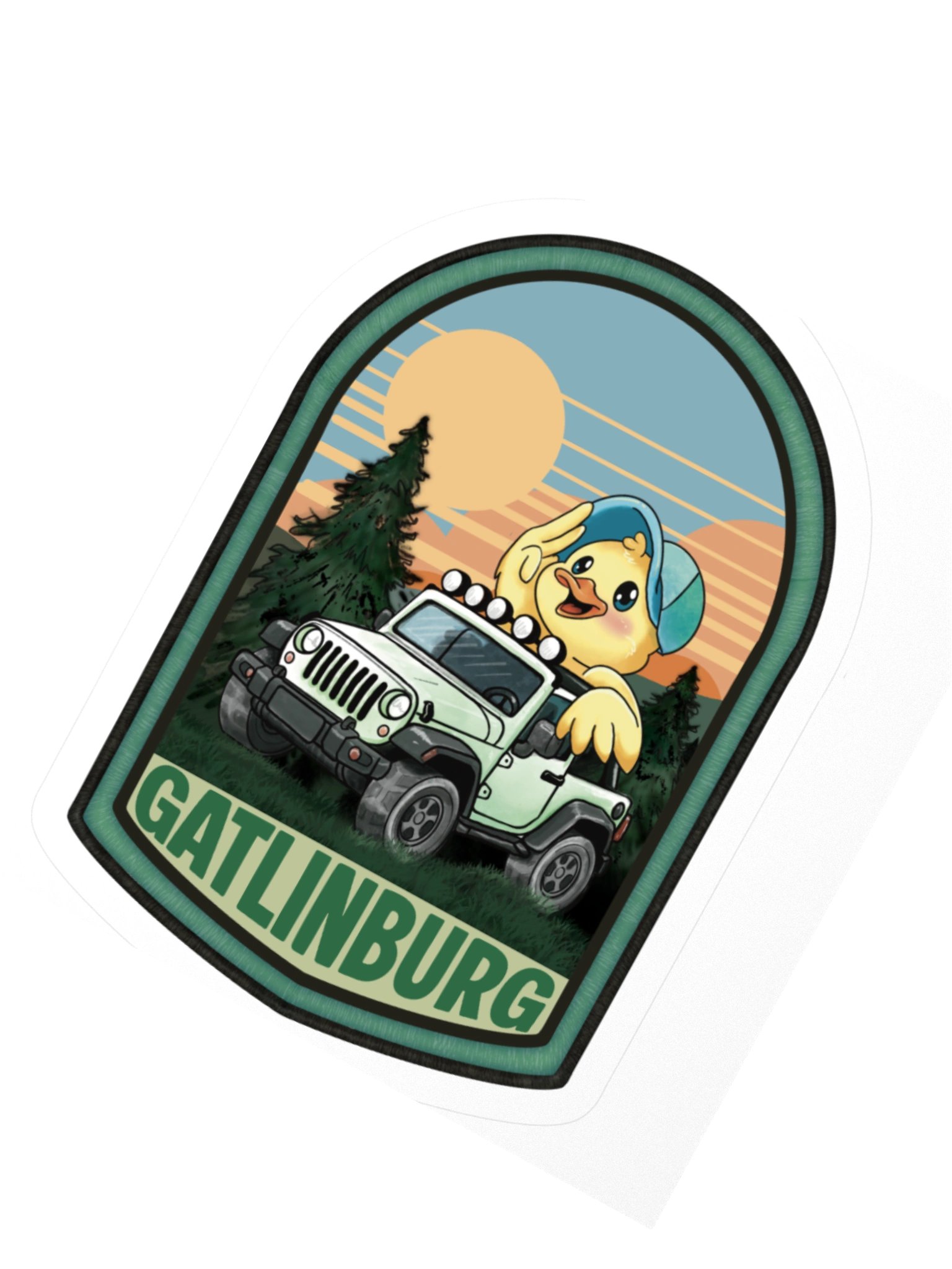 Gatlinburg Jeep Invasion Duck — Event Edition Sticker KissCut product image (4)