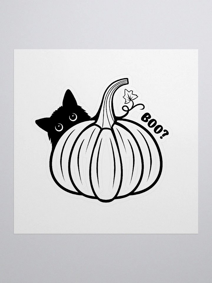Kitty with a Pumpkin Sticker product image (1)