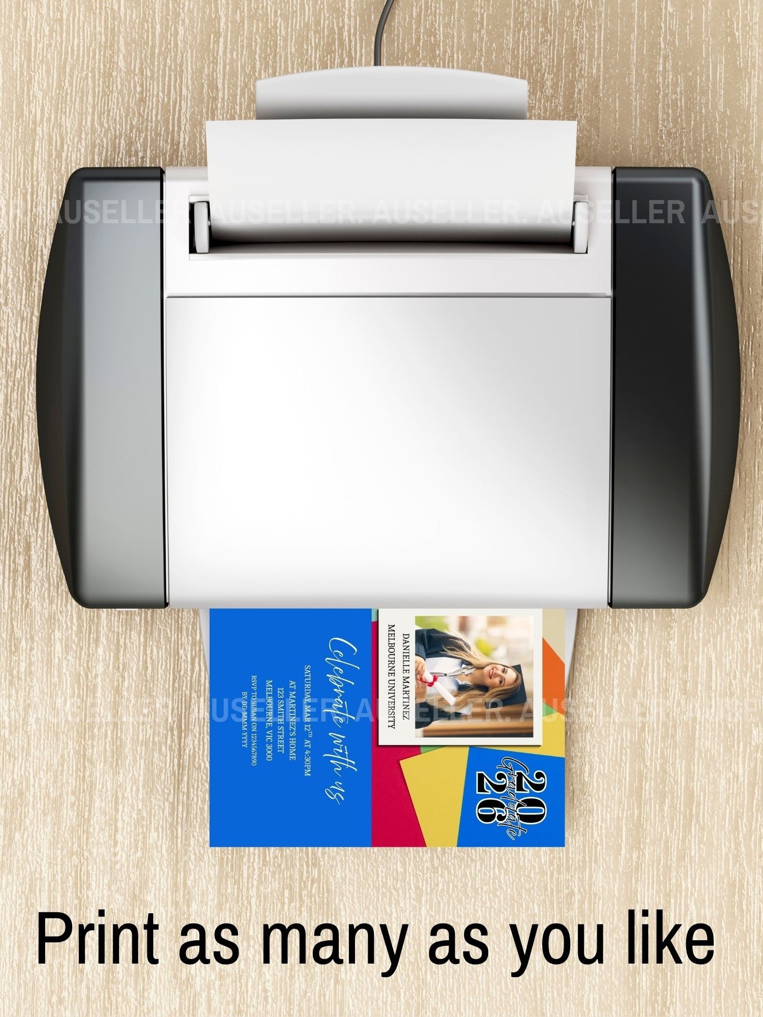 Colourful Graduation Invitation Template 2026 Editable Canva product image (9)