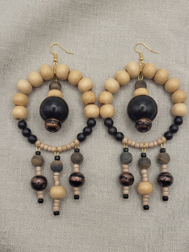 Wooded chimes earrings product image (1)