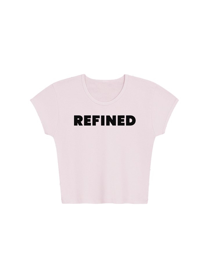Refined Midnight Black Baby Rib Crop Top product image (1)