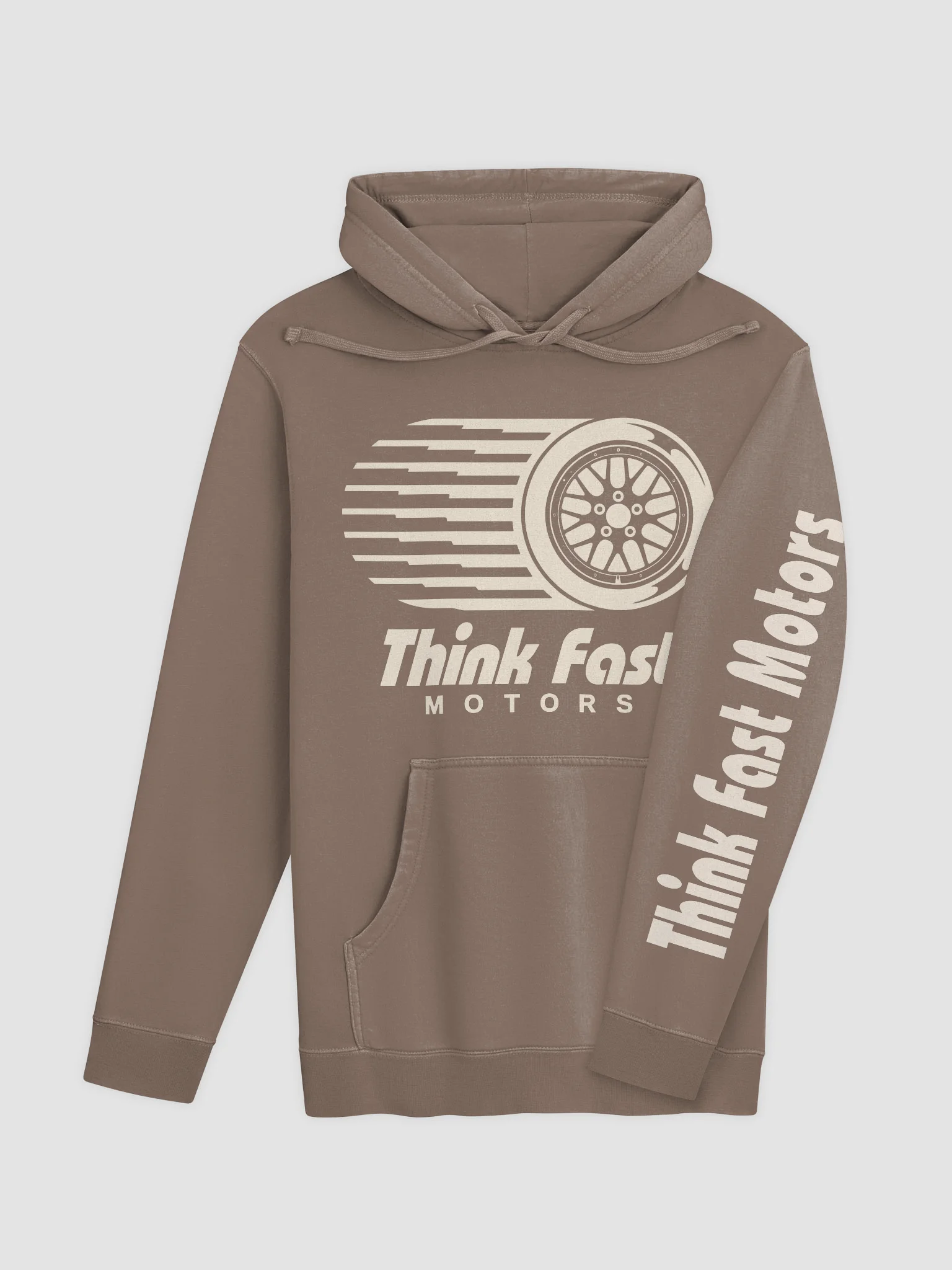 Think Fast Motors Speed Wheel Hoodie - Clay product image (4)