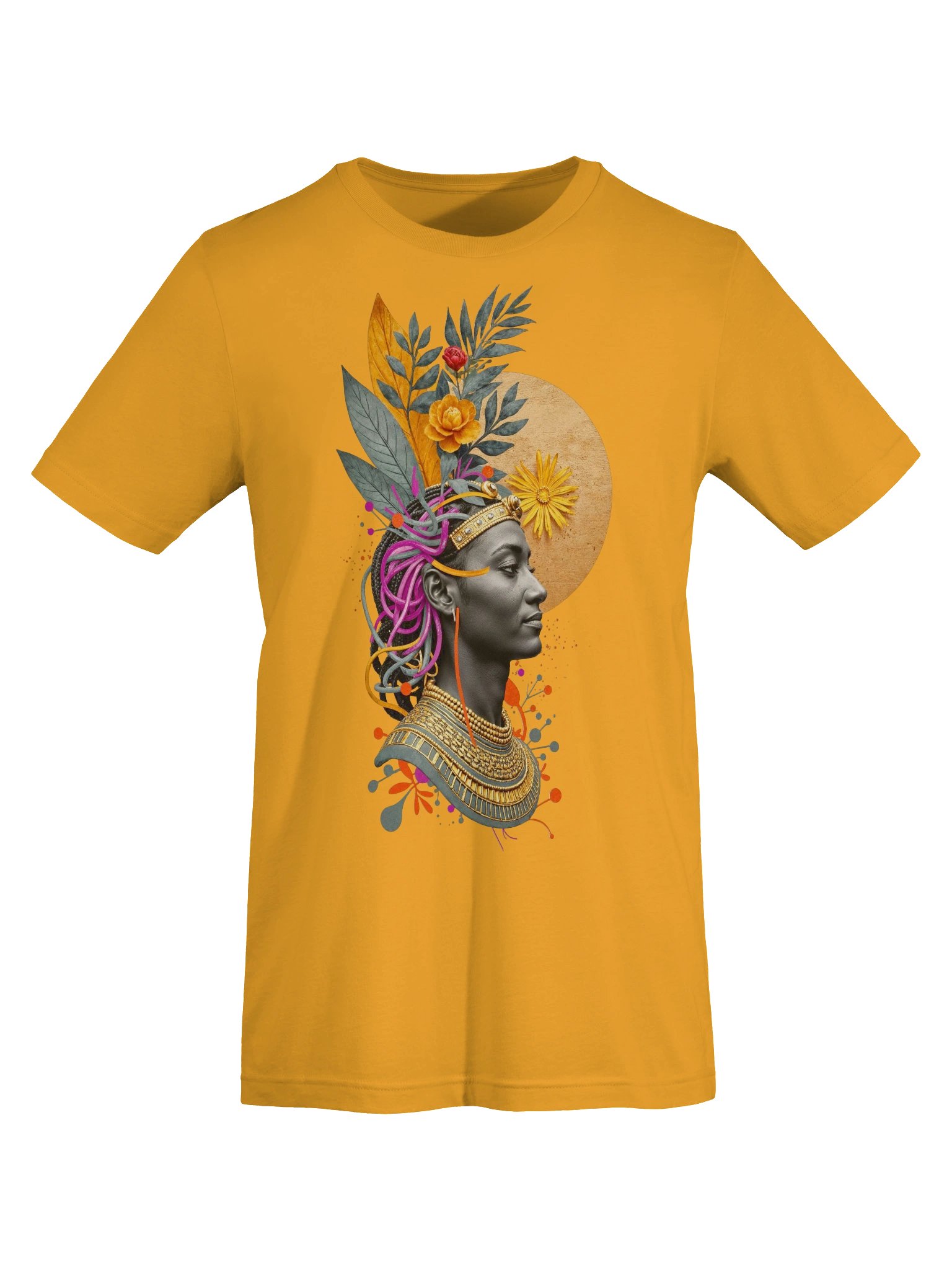Golden Botanical Goddess Portrait Tee product image (75)