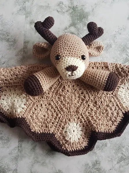 Baby Deer Lovey Crochet Pattern Amigurumi Security Blanket PDF Pattern - Crafting Happiness product image (1)