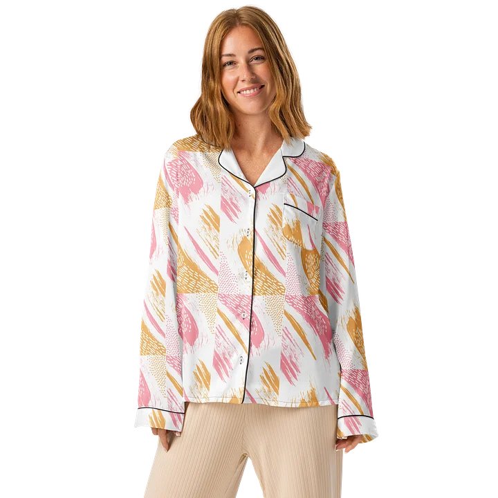 Pink Orange Abstract Pajama Top product image (1)