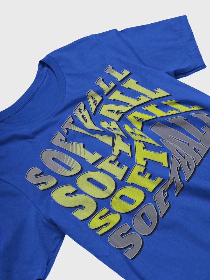 Swirl Softball Typography Extravaganza T-Shirt product image (2)