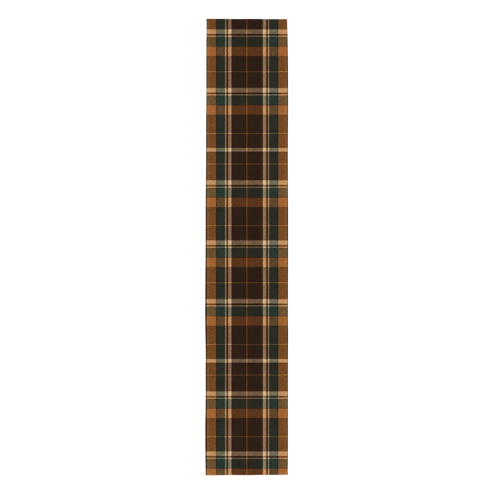 Espresso, Caramel and Teal Plaid Heritage style Table Runner product image (4)