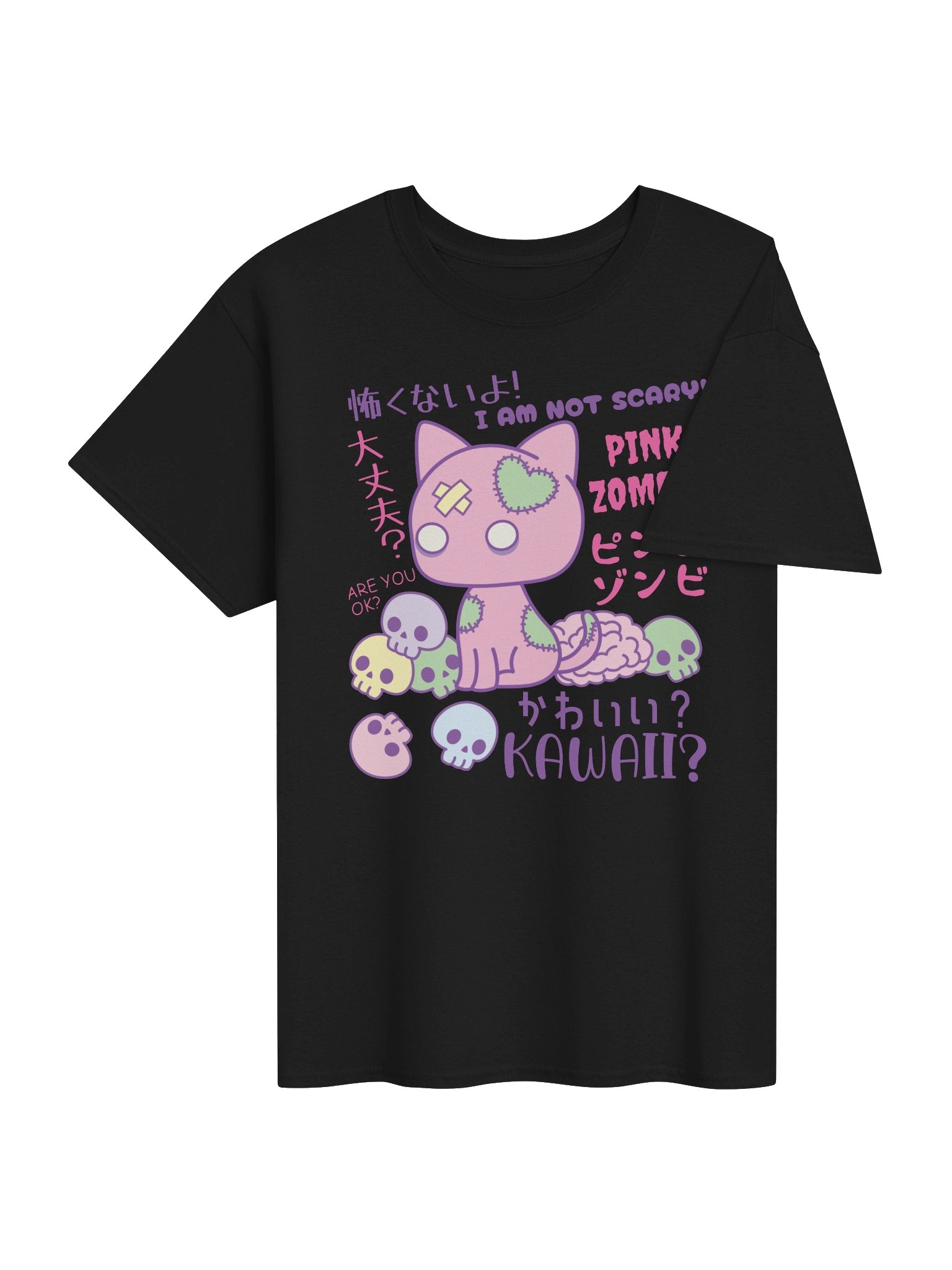 Pink Zombie Cat - Unisex Adult Heavyweight T-shirt product image (9)