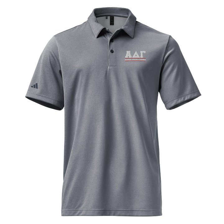 Alpha Delta Gamma Letters Space-Dyed Polo product image (1)