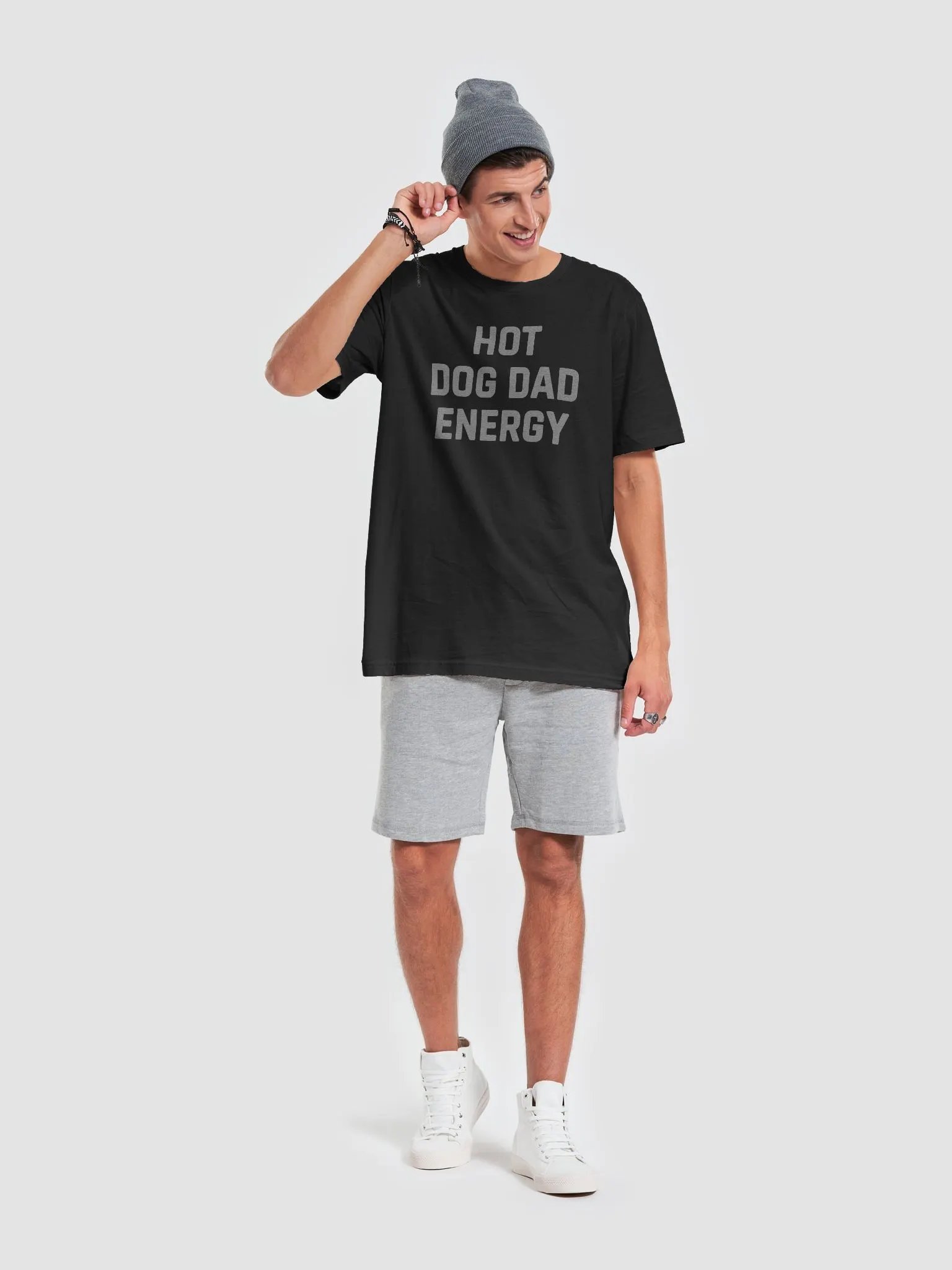 Hot Dog Dad Energy (Grey Heathered Text) product image (2)