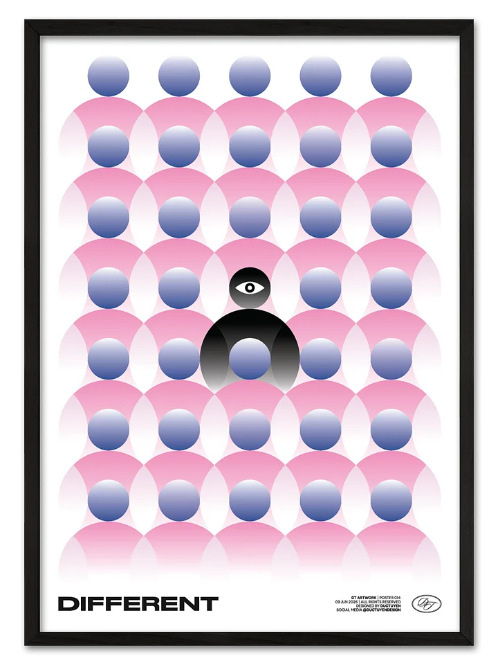 "DIFFERENT" Framed Poster product image (25)
