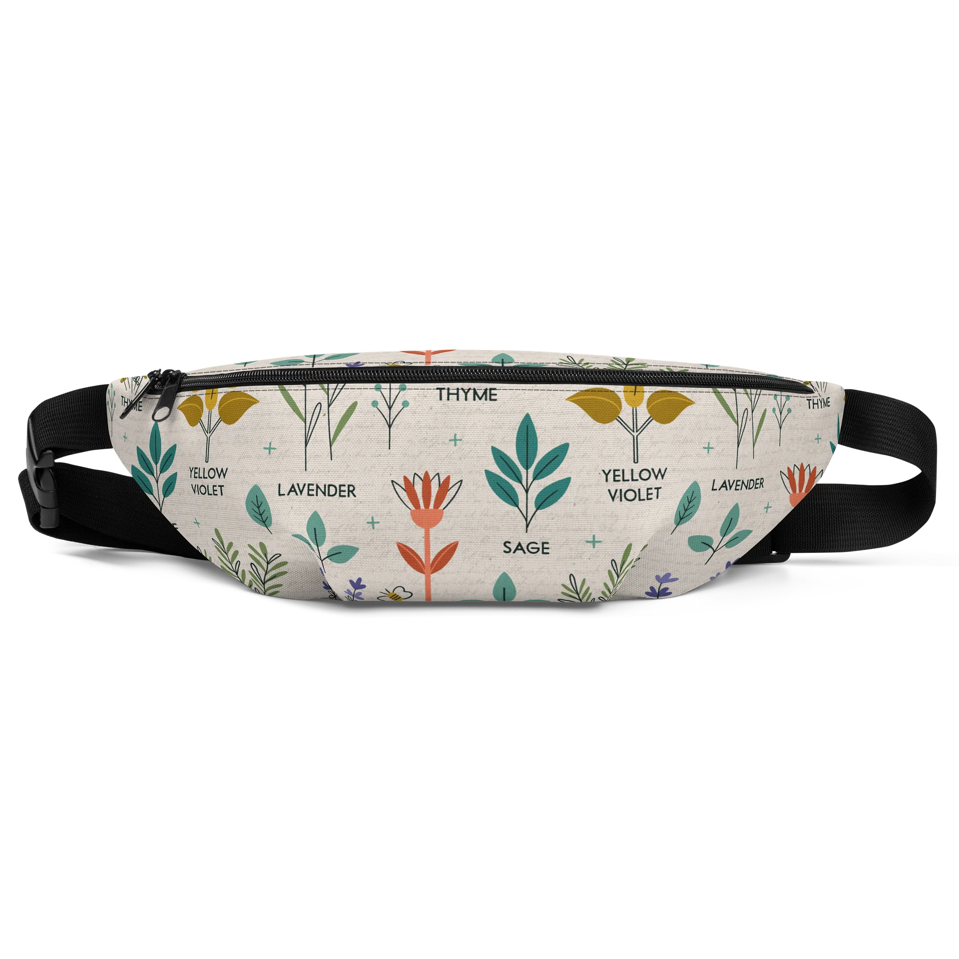 Retro Herbarium Botanicals Canvas Fanny Pack product image (1)