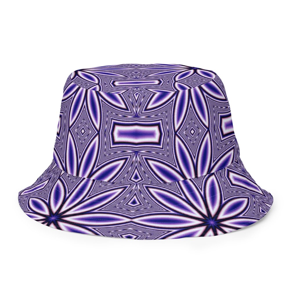 Blue Fractal Flower Kaleidoscope Bucket Hat product image (11)