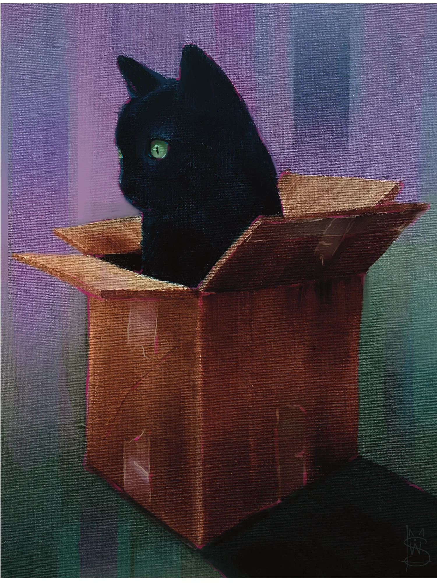 Cat in a Box Print product image (1)