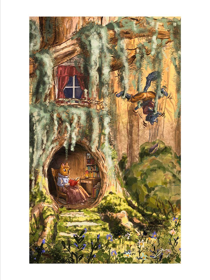 Woodland Animalbnb Print product image (1)