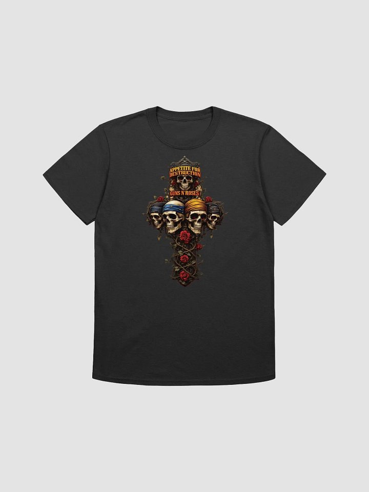 Guns N’ Roses Appetite for Destruction Skull Totem T-Shirt | Classic Band Lineup Graphic Tee | 80s Hard Rock Streetwear product image (2)