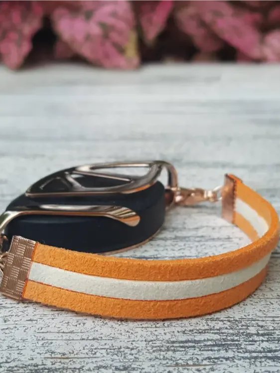 Dreamsicle Faux Suede Bracelet | Handmade Accessory for Bellabeat Leaf Urban & Ivy product image (1)