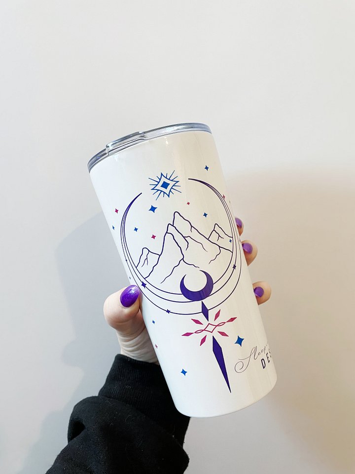 Pastel Mountain and Moon Travel Mug product image (1)