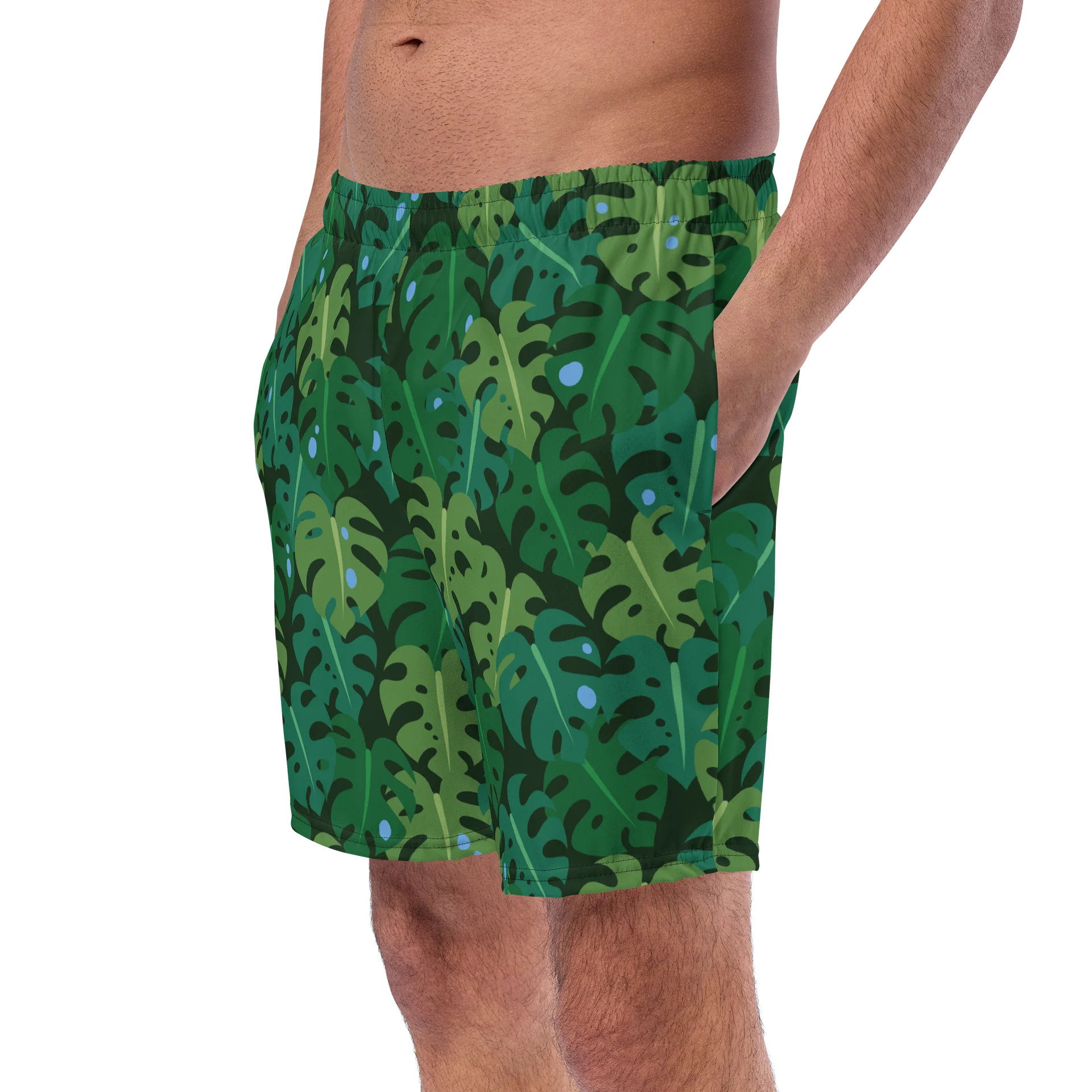 Jungle Leaves Swim Trunks product image (1)