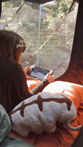 bonus points if you bring a book and a puzzle to swap 📖 🎮 ⛺️ 

my little weekend cozy retreats are the perfect introvert geta...