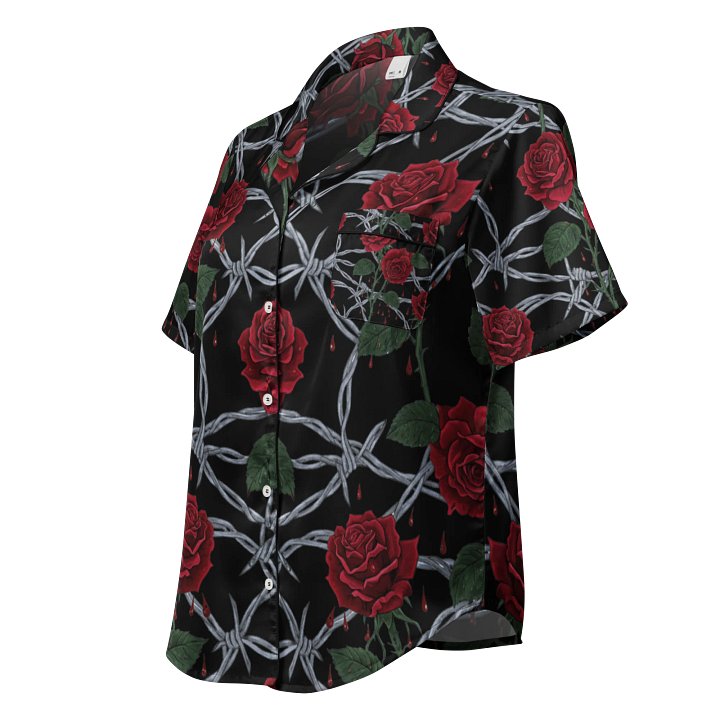 Colored Barbed Wire & Roses Pajama Top product image (1)