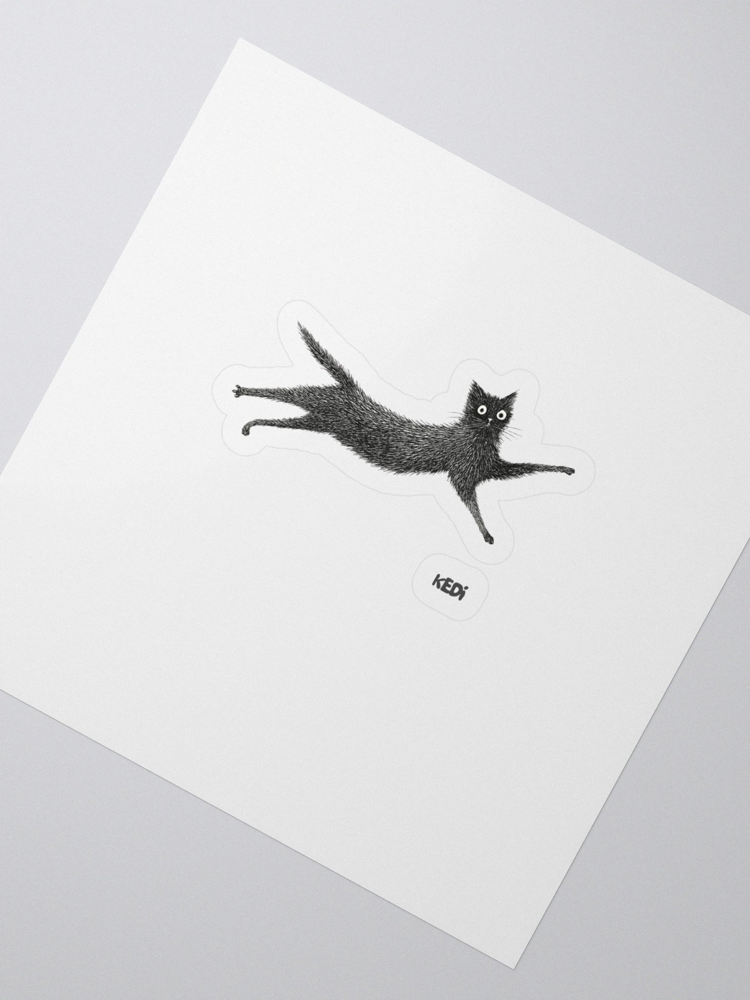 Dynamic Cat Leap Kiss Cut Stickers product image (2)