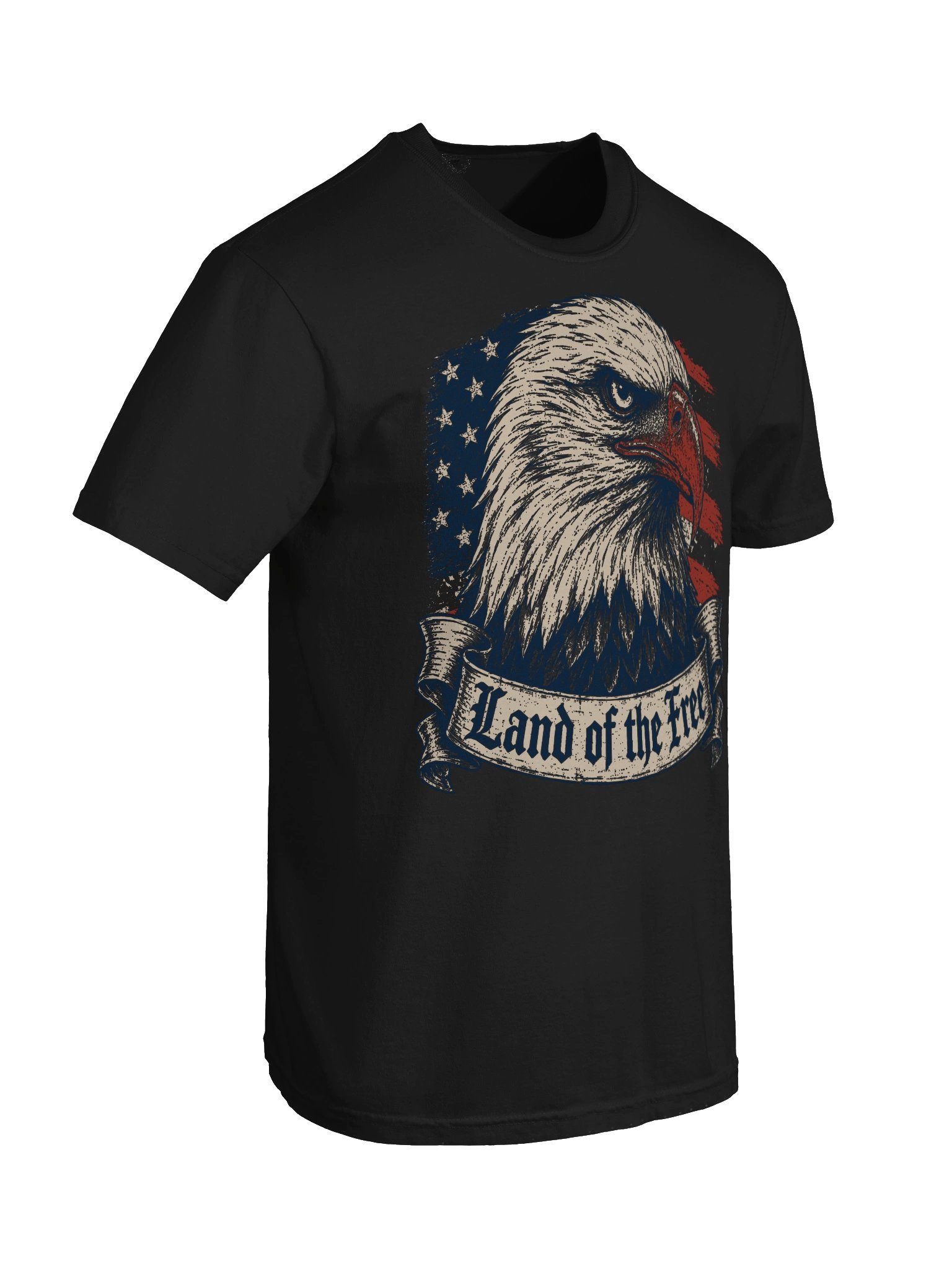 Land of the Free T-Shirt | Patriotic American Eagle Vintage Graphic Tee product image (6)
