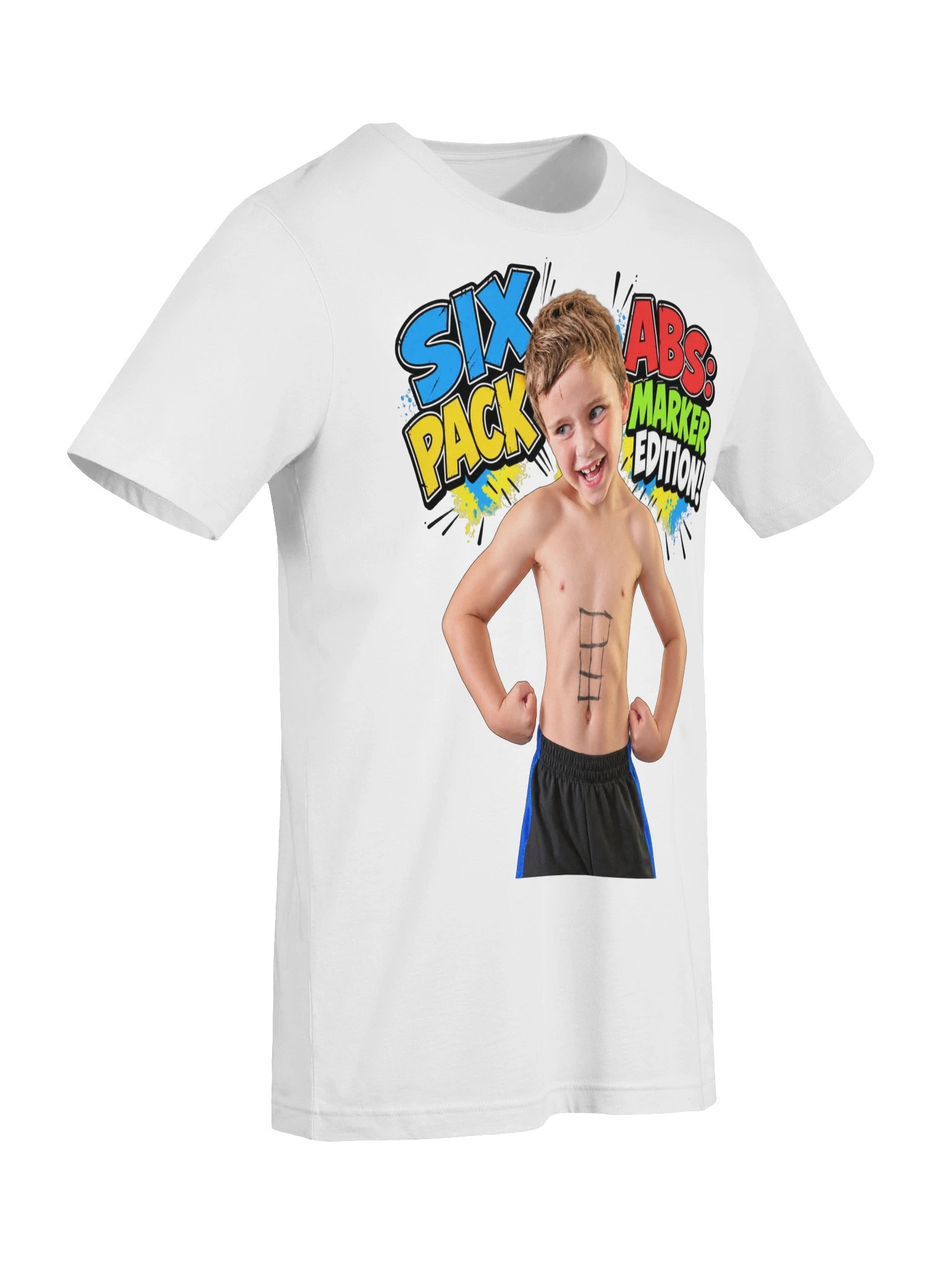 6 Pack Abs, Black Marker Edition T-Shirt product image (7)