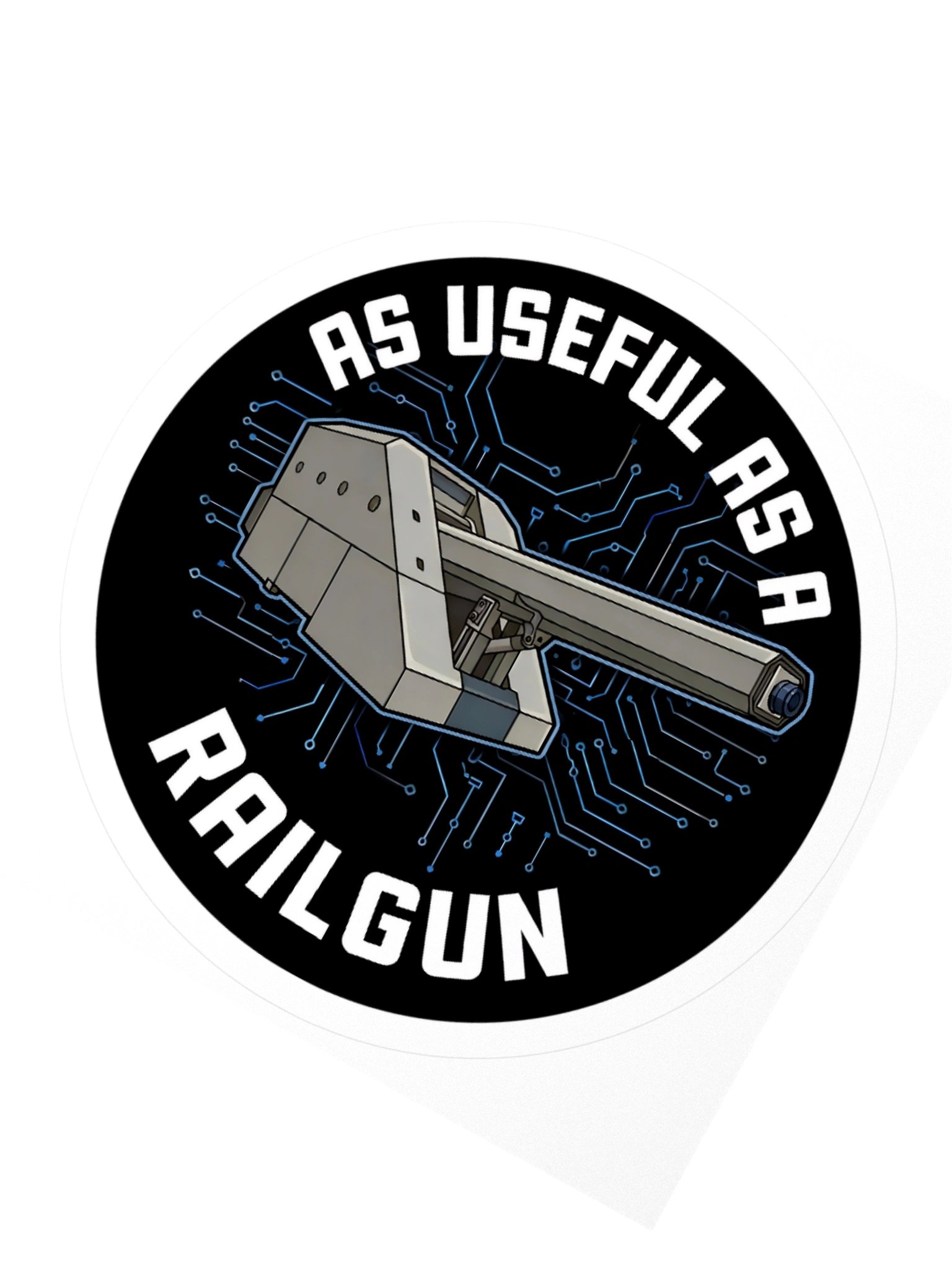As Useful as a Railgun Sticker — TG.STICK-01 product image (2)