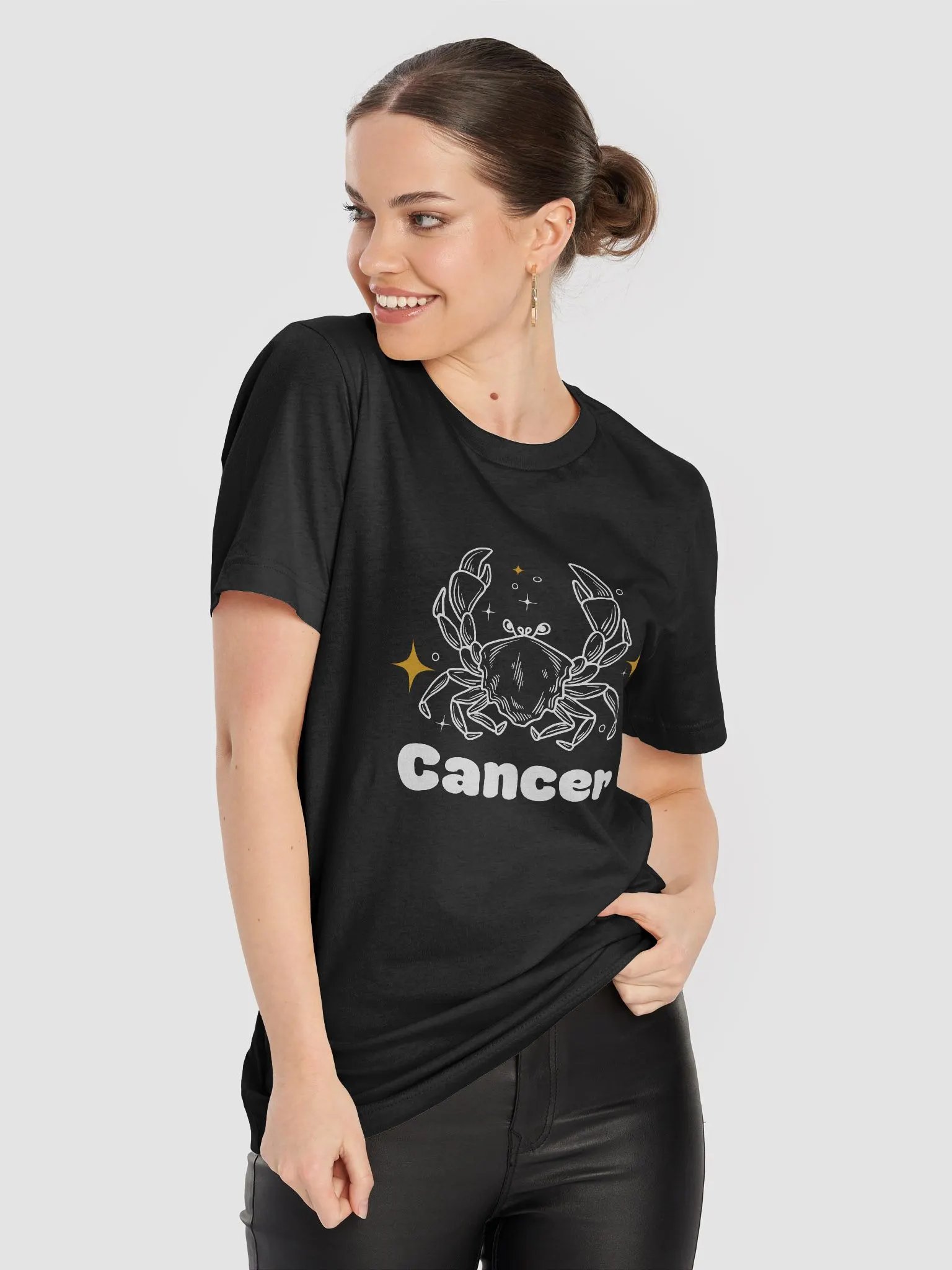 Cancer Crab T-shirt - White Writing product image (5)