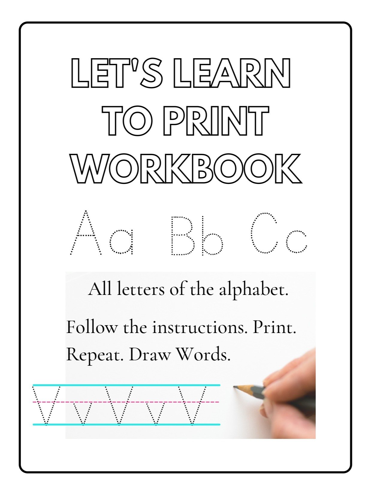 Handwriting. Printing, Writing In English. Cursive. Upper and Lower Case. product image (1)