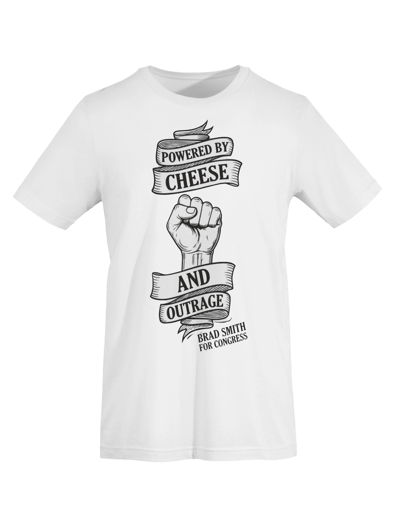 Retro Powered by Cheese and Outrage Tee product image (7)